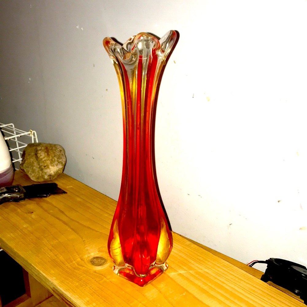 antique vase red